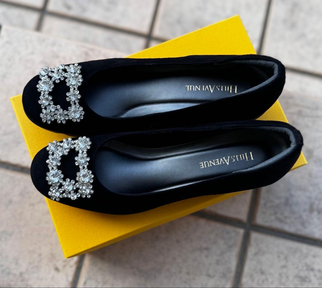 ヒルズアベニュー　24センチ　ビジュー付パンプス　新品未使用