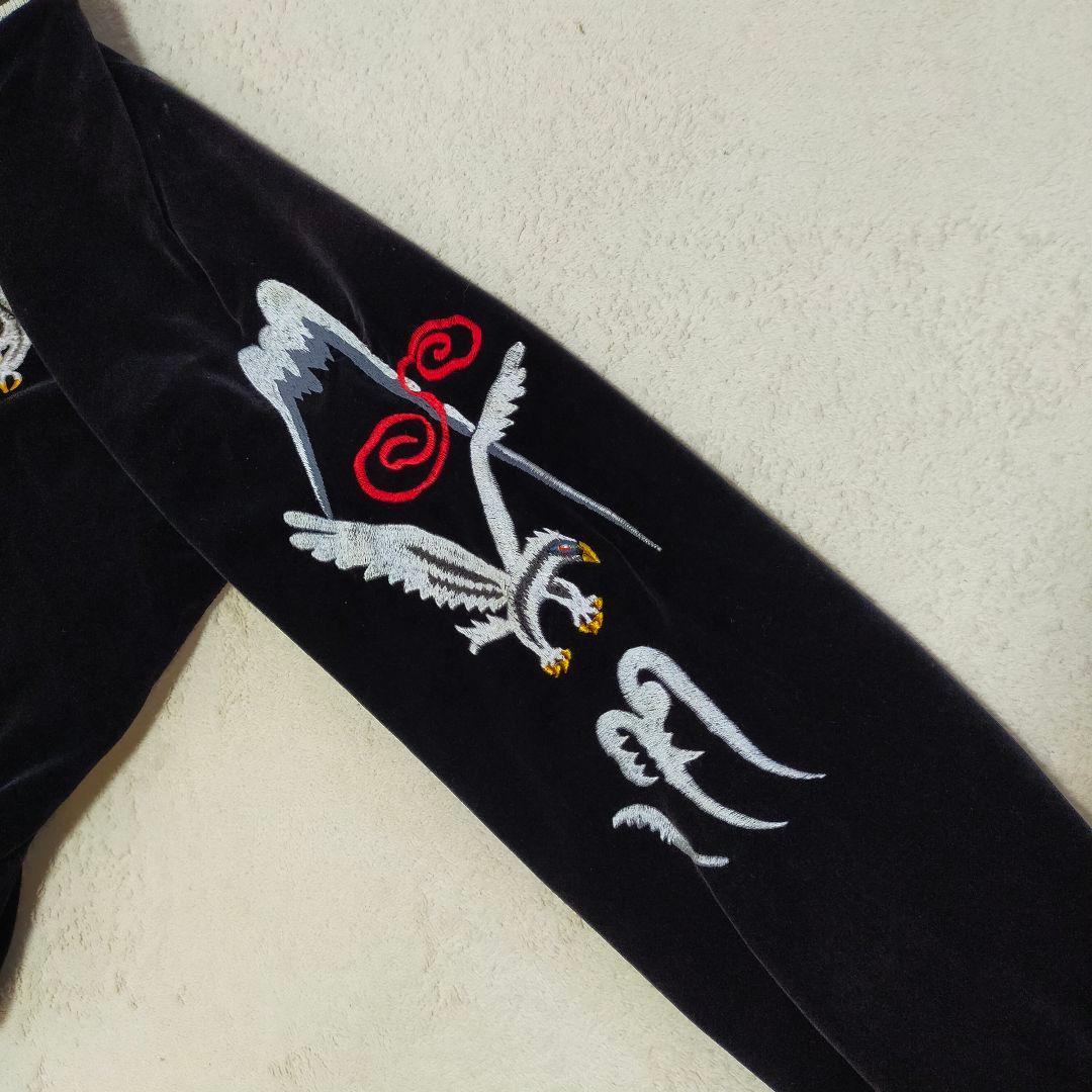 90S 00S　別珍　スカジャン　OCTOPUS ARMY　鷲　イーグル刺繍