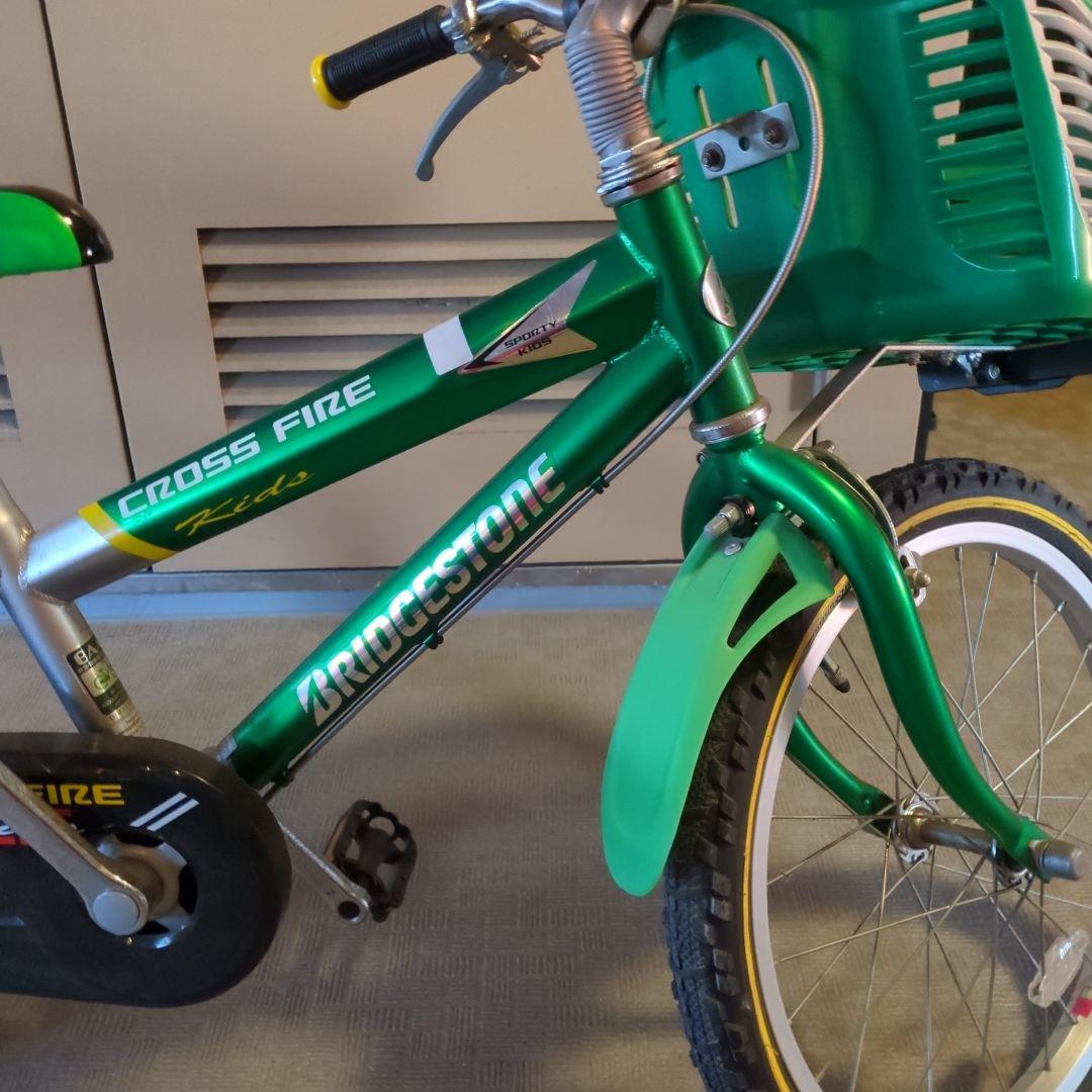 【手渡し】ブリジストン Cross Fire 子供用自転車 グリーン 18インチ