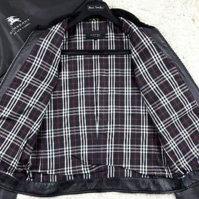 BURBERRY BLACKLABELラムレザージャケットシングルライダー　L