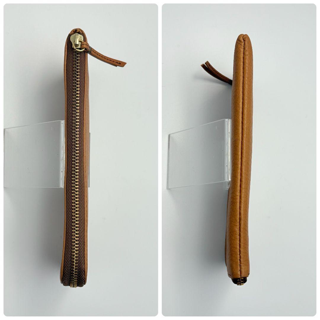 未使用級✨ SLOW&CO レザー L字ファスナー 長財布 ブラウン