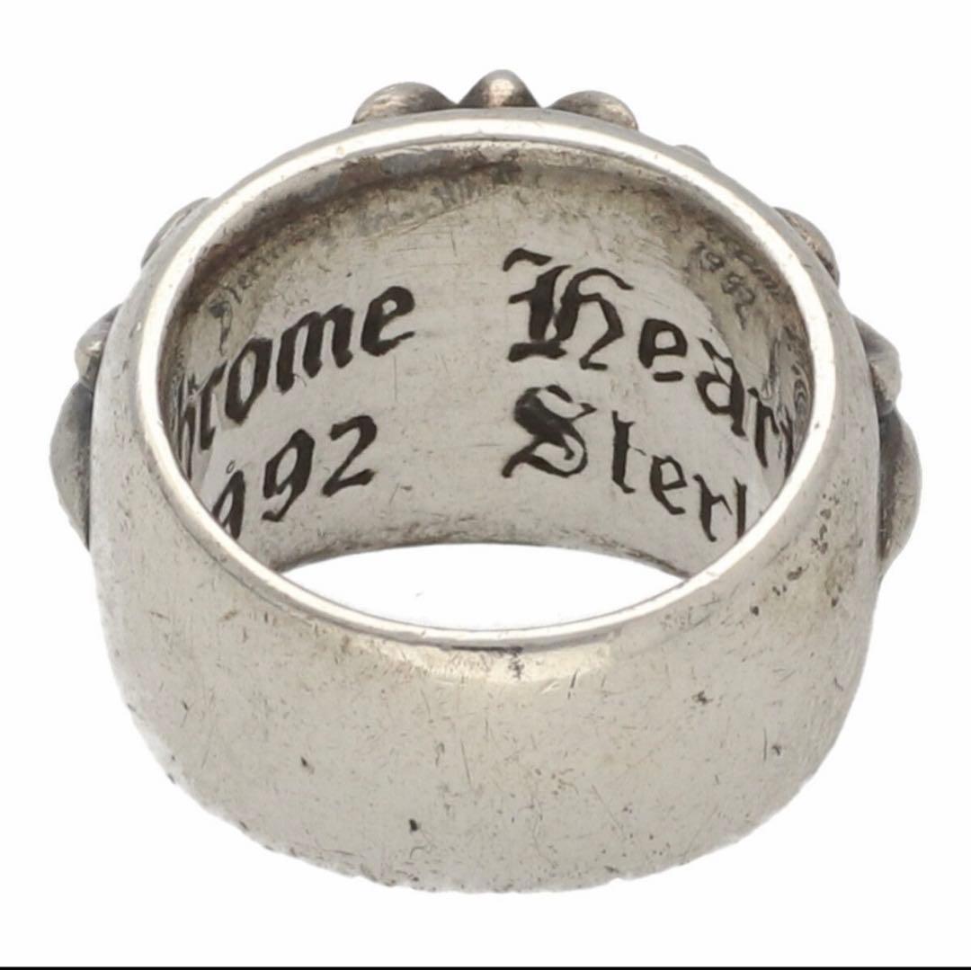【中古】CHROME HEARTS クロムハーツフローラルクロス リング 9号