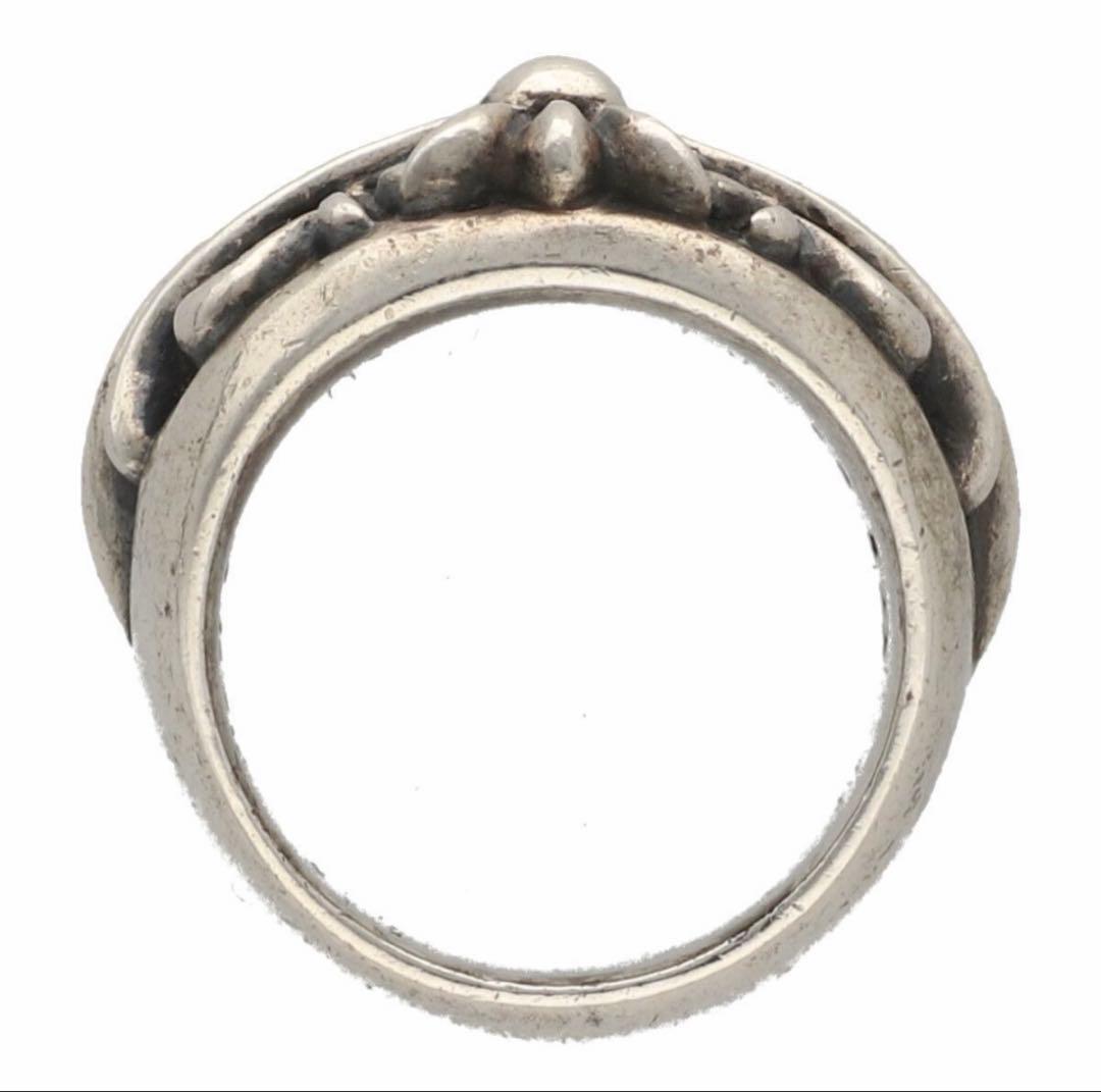 【中古】CHROME HEARTS クロムハーツフローラルクロス リング 9号