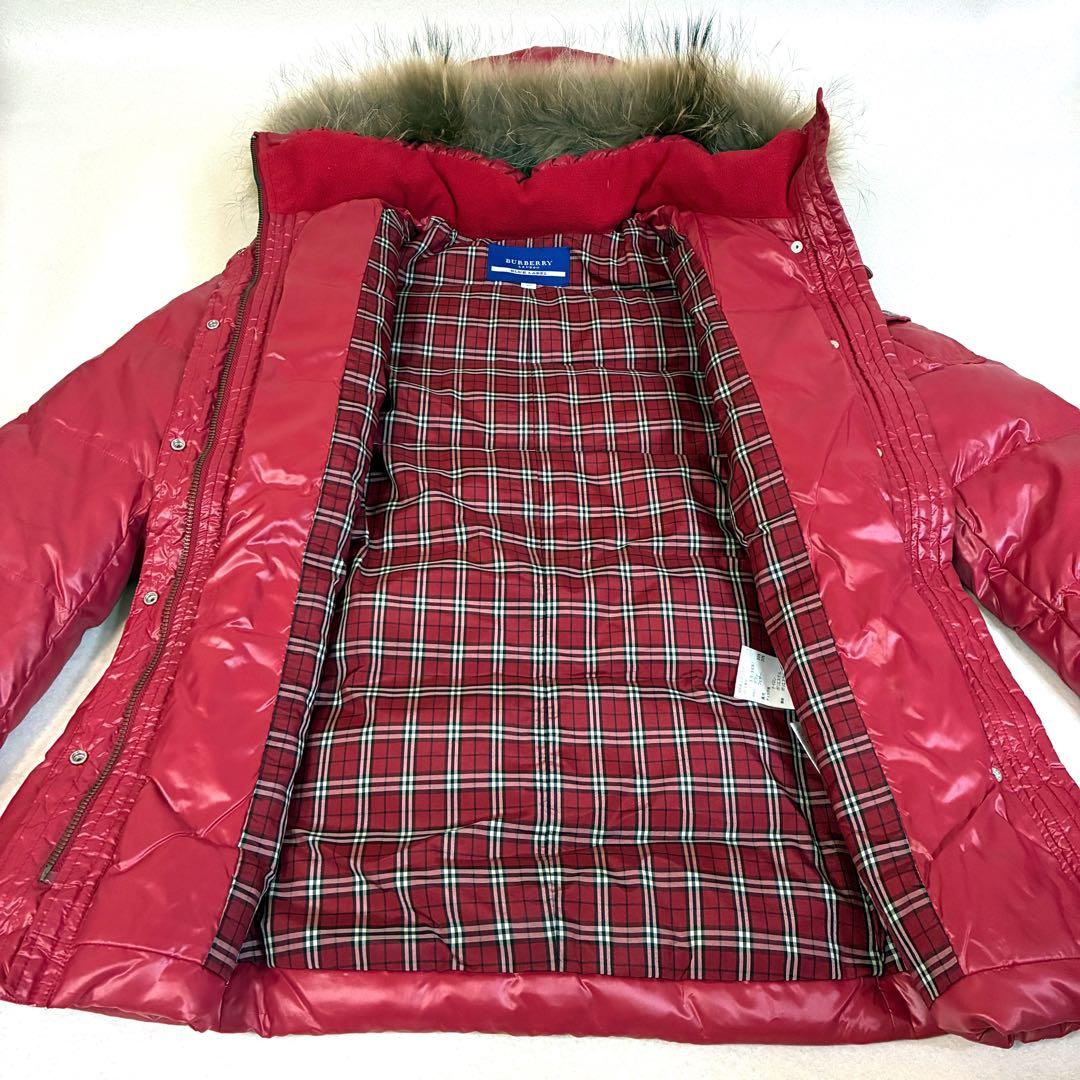 BURBERRY BLUE LABEL ダウンジャケット ファー フード付き
