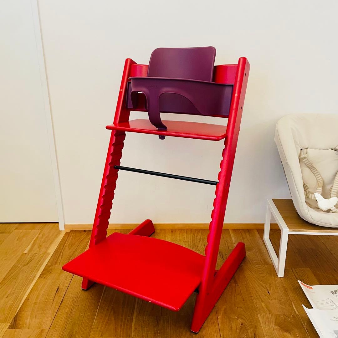 ストッケ トリップトラップ レッド ベビーセット ニューボーン 希少カラー 赤