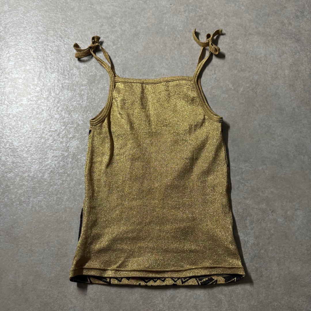 90s 初期 ヒステリックグラマー キャミソール 平成 ギャル ゴールド ラメ