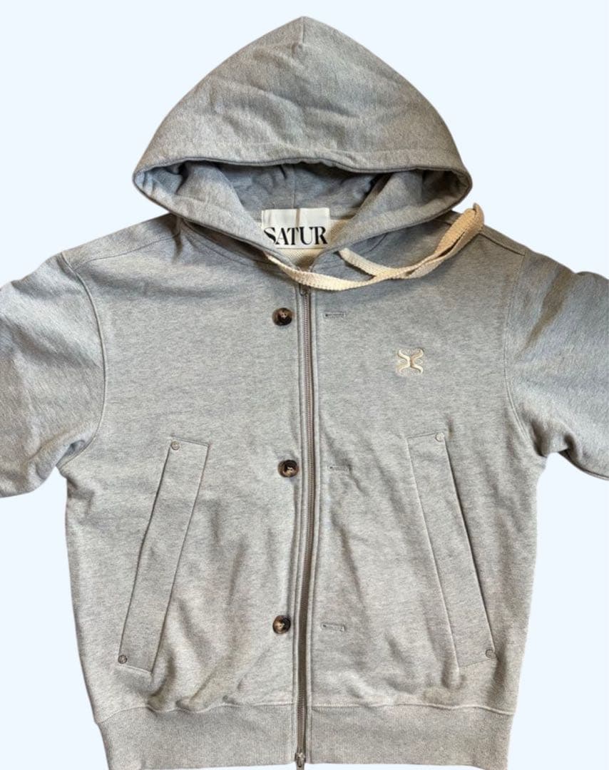 SATUR ジップアップパーカー　グレー