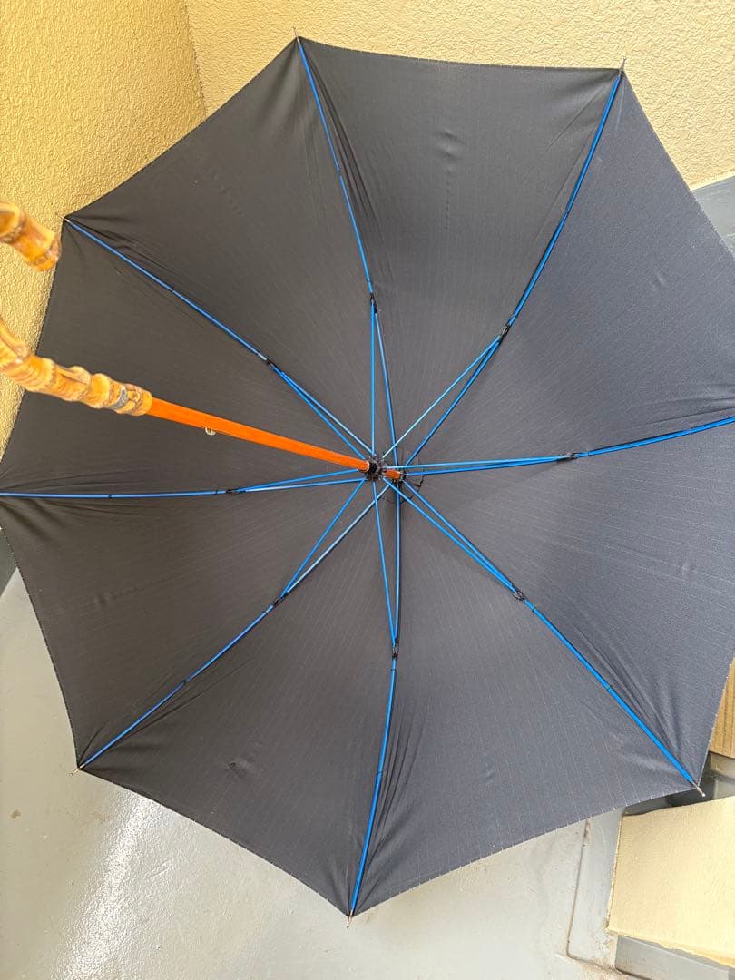 3連休お値下げ！PaulSmith 長傘　雨傘　ネイビーカラー骨ブルー