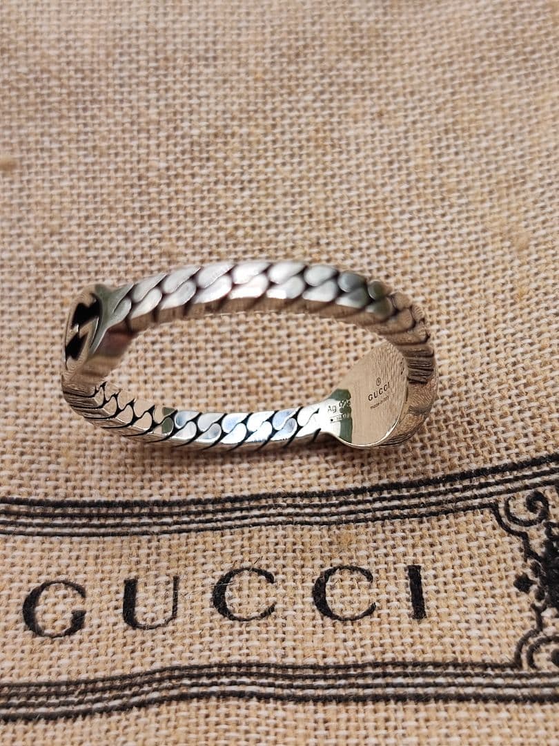 新品未使用 グッチ 二つのデザインが楽しめるGモチーフリング 22号