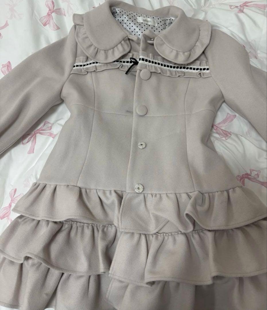 pium ピウム はしごレースティアードミニコート ぴうむ