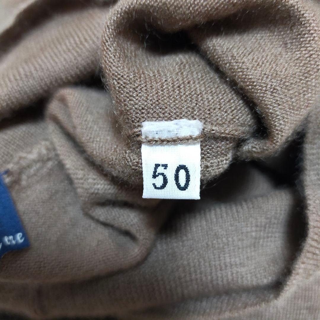 カシミヤ100%　イタリア製　FEDELI　ハイネックニット　ハイゲージ