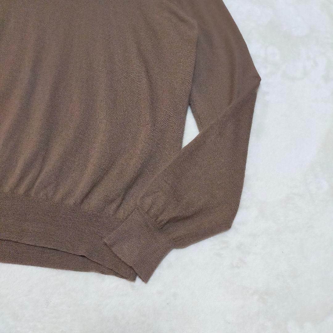 カシミヤ100%　イタリア製　FEDELI　ハイネックニット　ハイゲージ