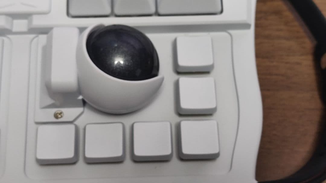 トラックボール付キーボード★保証3ヶ月/導入30日★GrabShell/白/特典