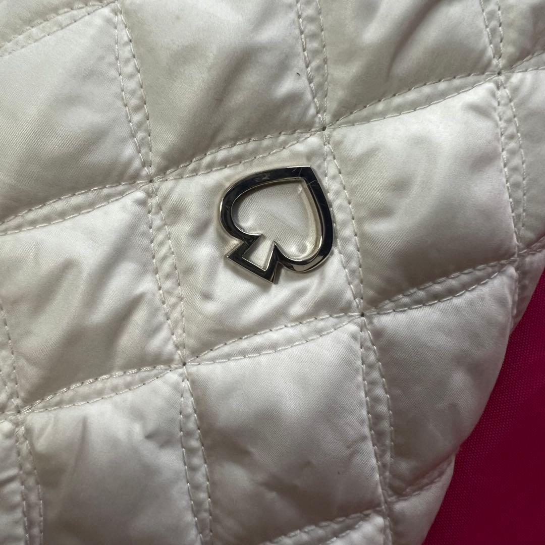 【良品】kate spade ダウンコート ホワイト S 2way キルティング