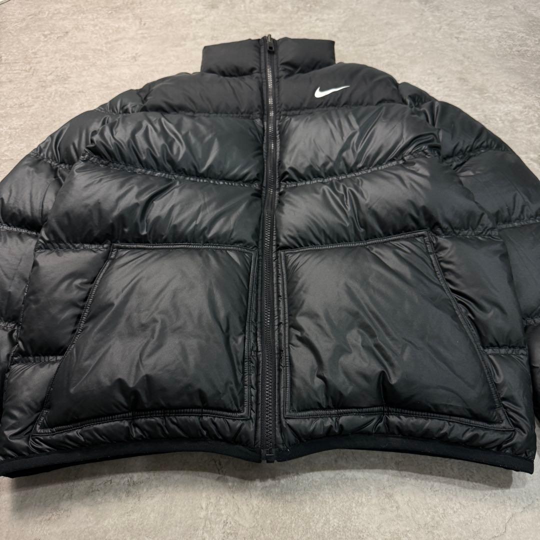 希少人気■ナイキ【L】 ダウンジャケット リバーシブル 肉厚黒 ヌプシ型 Y2K