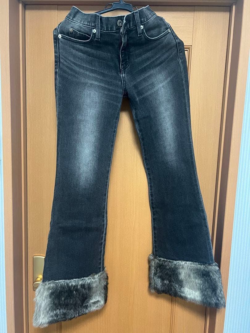 FAUX FUR フレアデニム