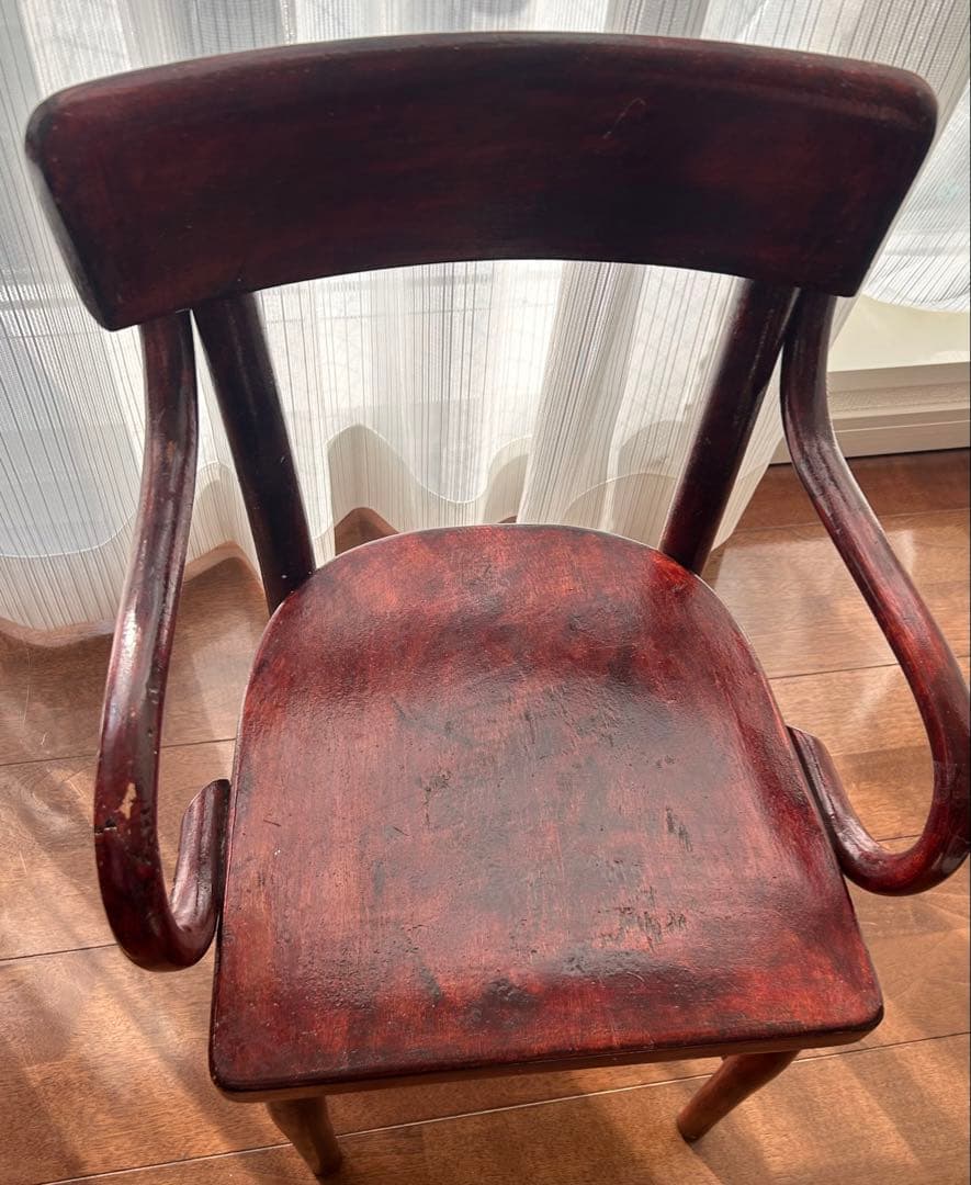 ぽ*ー様 木製アンティークデスクと椅子のセット