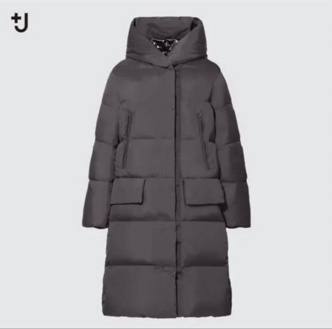 まのじ ⭐️ユニクロプラスJ ロングダウンジャケット　ブラック⭐️XL⭐️