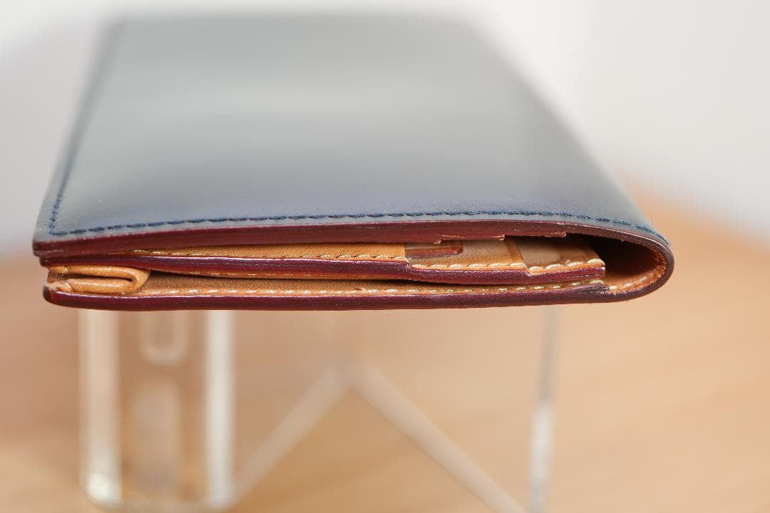 コードバン　札入れ　長財布　GANZO（ガンゾ）ブラック　通しマチ　57878