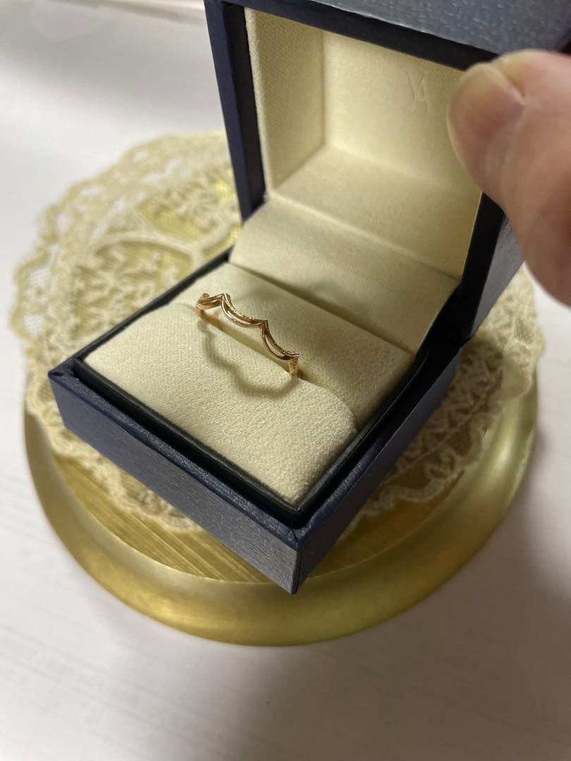 ノジェス　10k 13号 ゴールド ウェーブデザインリング