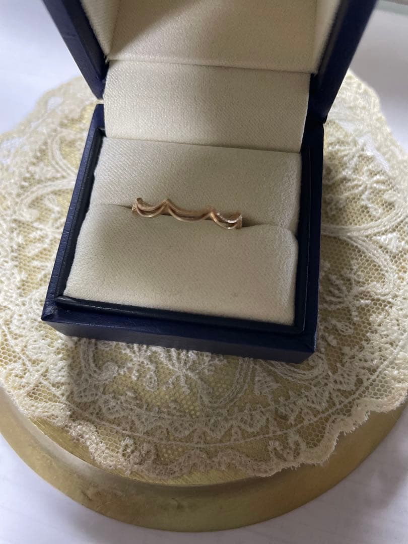 ノジェス　10k 13号 ゴールド ウェーブデザインリング