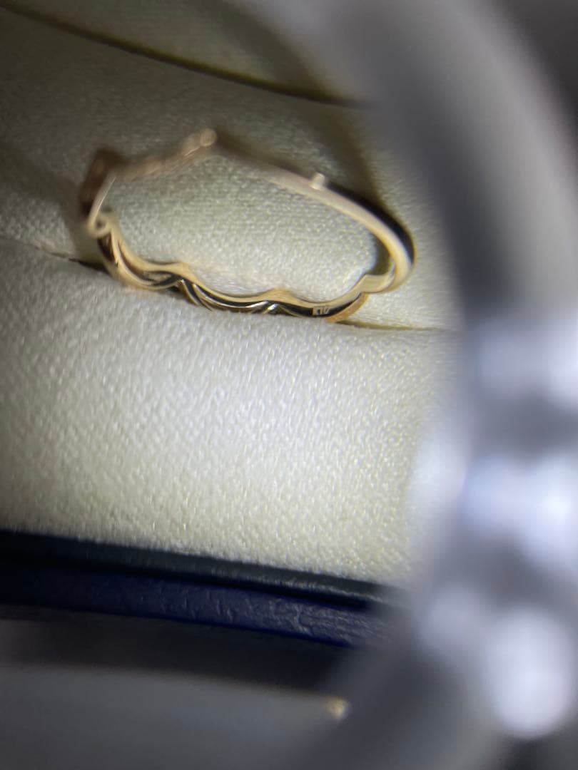 ノジェス　10k 13号 ゴールド ウェーブデザインリング