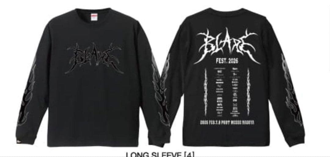 BLARE FEST 2026 ロンT4 XXL ブレアフェス coldrain