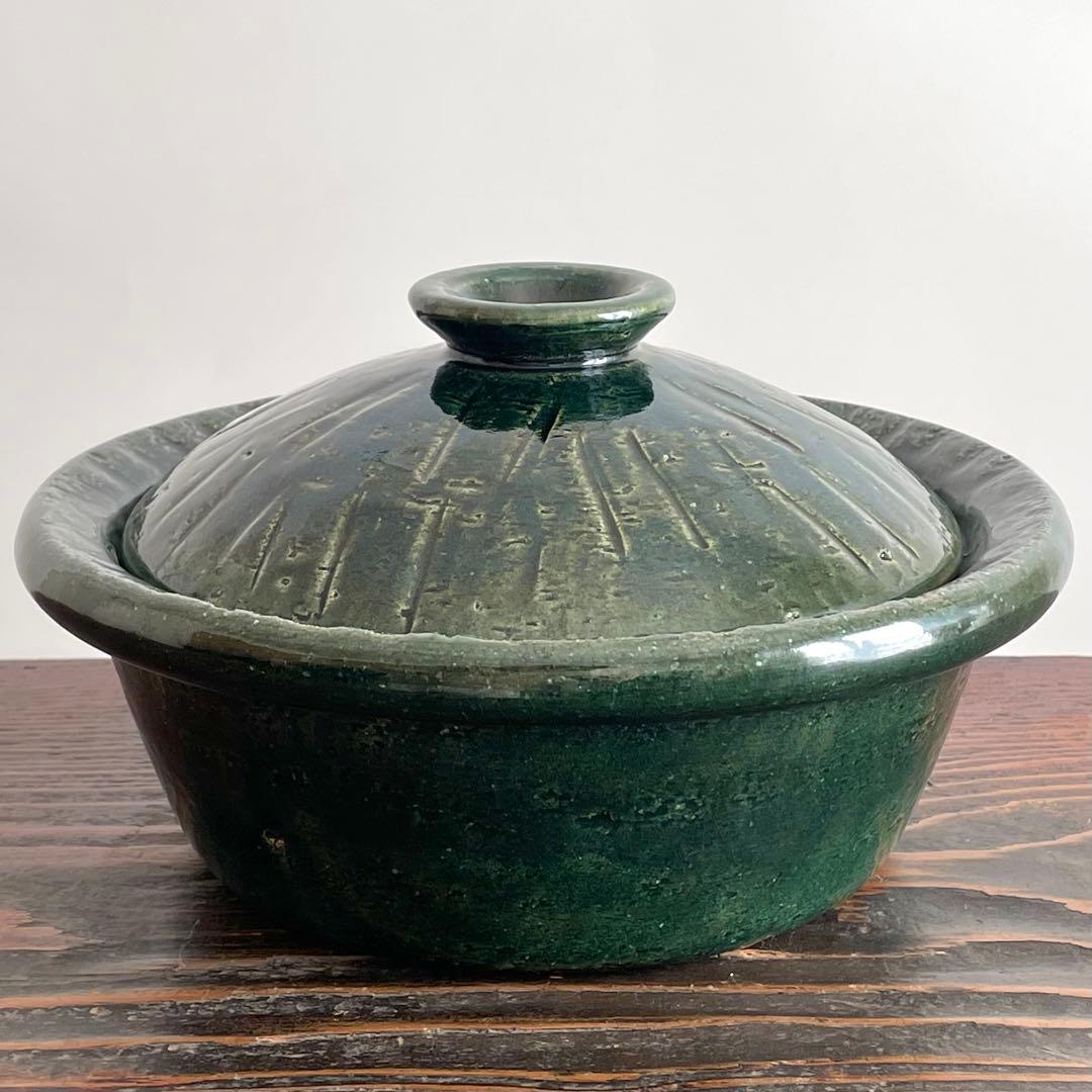 【専用出品】一志郎窯 香味鍋 織部 25cm 松田美智子 自在道具 湖東焼