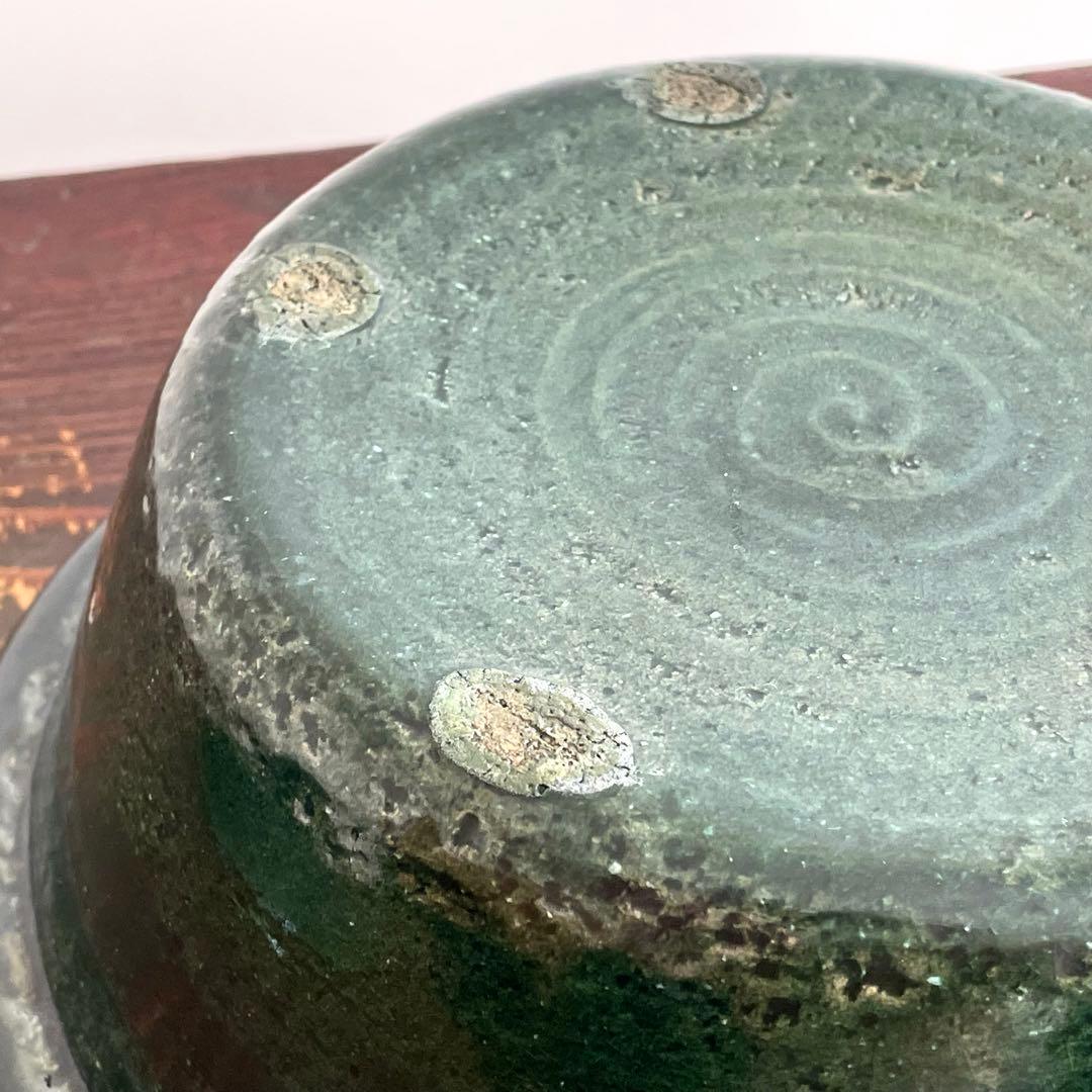 【専用出品】一志郎窯 香味鍋 織部 25cm 松田美智子 自在道具 湖東焼