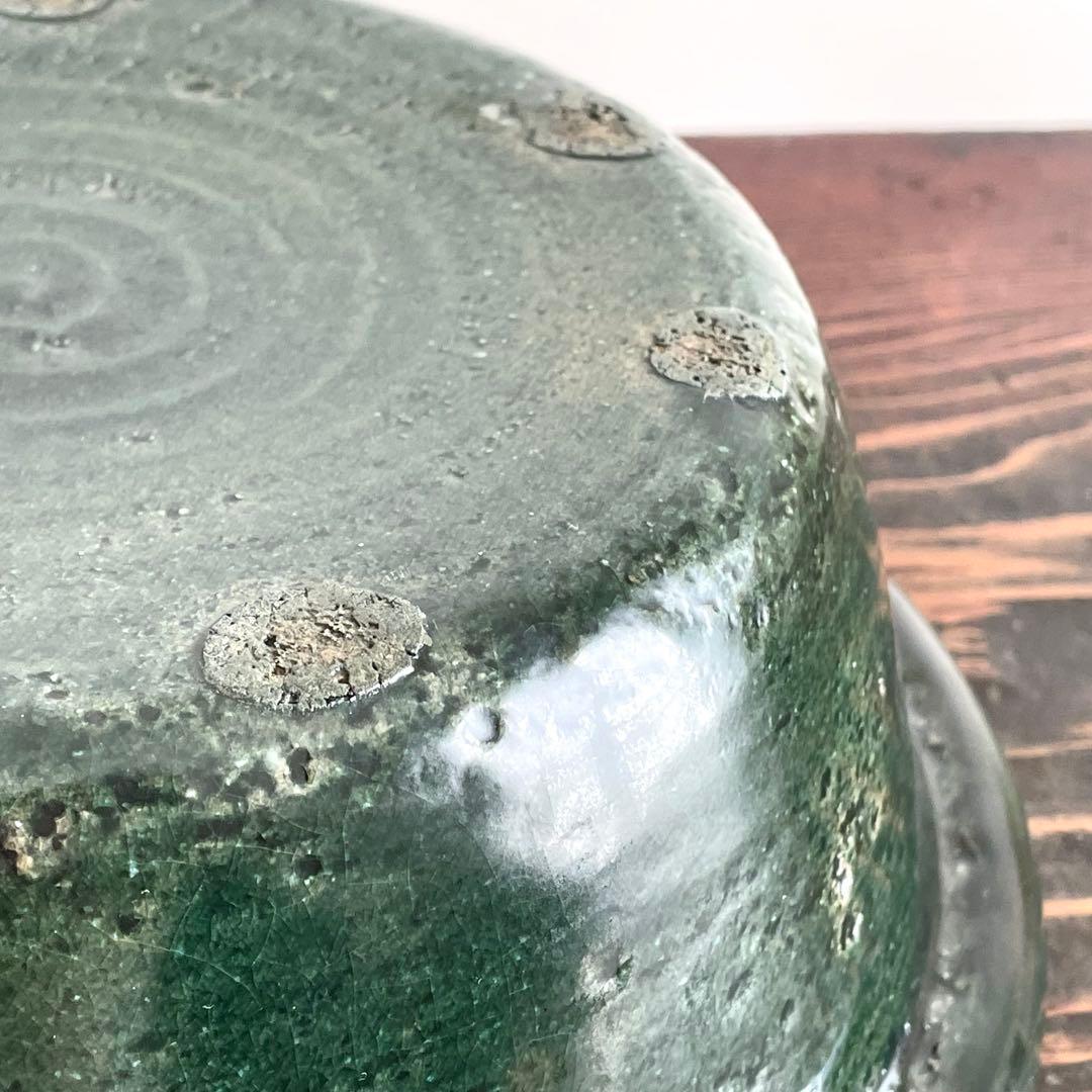 【専用出品】一志郎窯 香味鍋 織部 25cm 松田美智子 自在道具 湖東焼