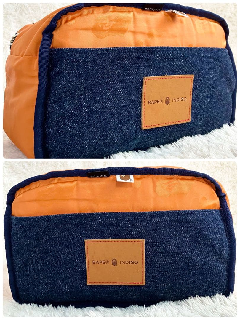 atsu BAPE×PORTER ボディバッグ　デニム　青　リバーシブル