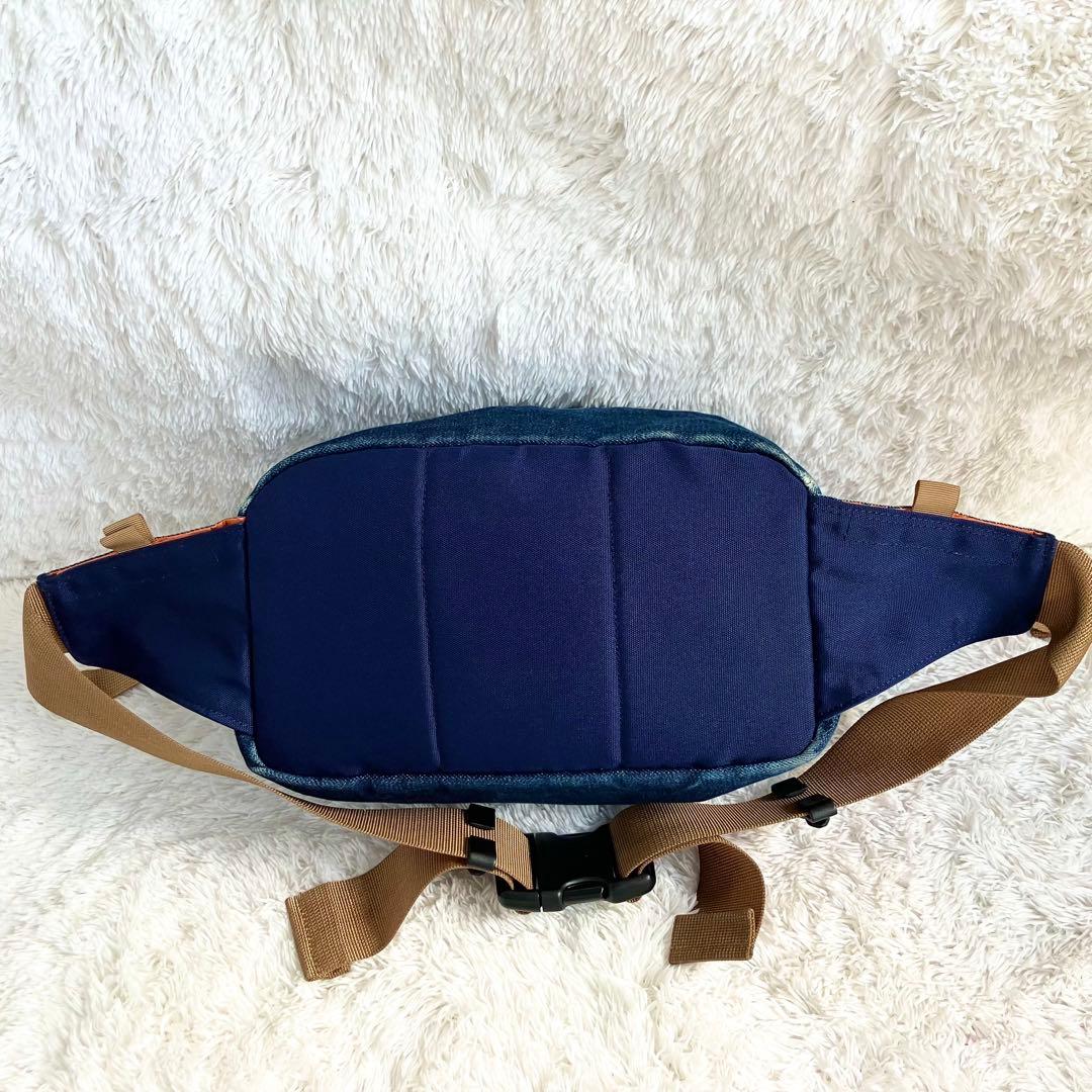 atsu BAPE×PORTER ボディバッグ　デニム　青　リバーシブル