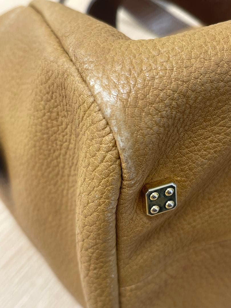 【LOEWE】ミニボストンバッグ　アナグラム　レザー　ブラウン　ヴィンテージ