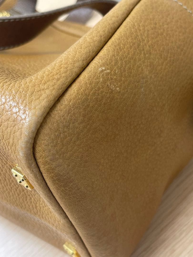 【LOEWE】ミニボストンバッグ　アナグラム　レザー　ブラウン　ヴィンテージ