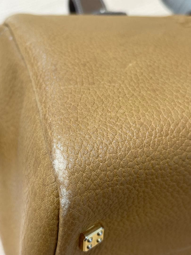 【LOEWE】ミニボストンバッグ　アナグラム　レザー　ブラウン　ヴィンテージ