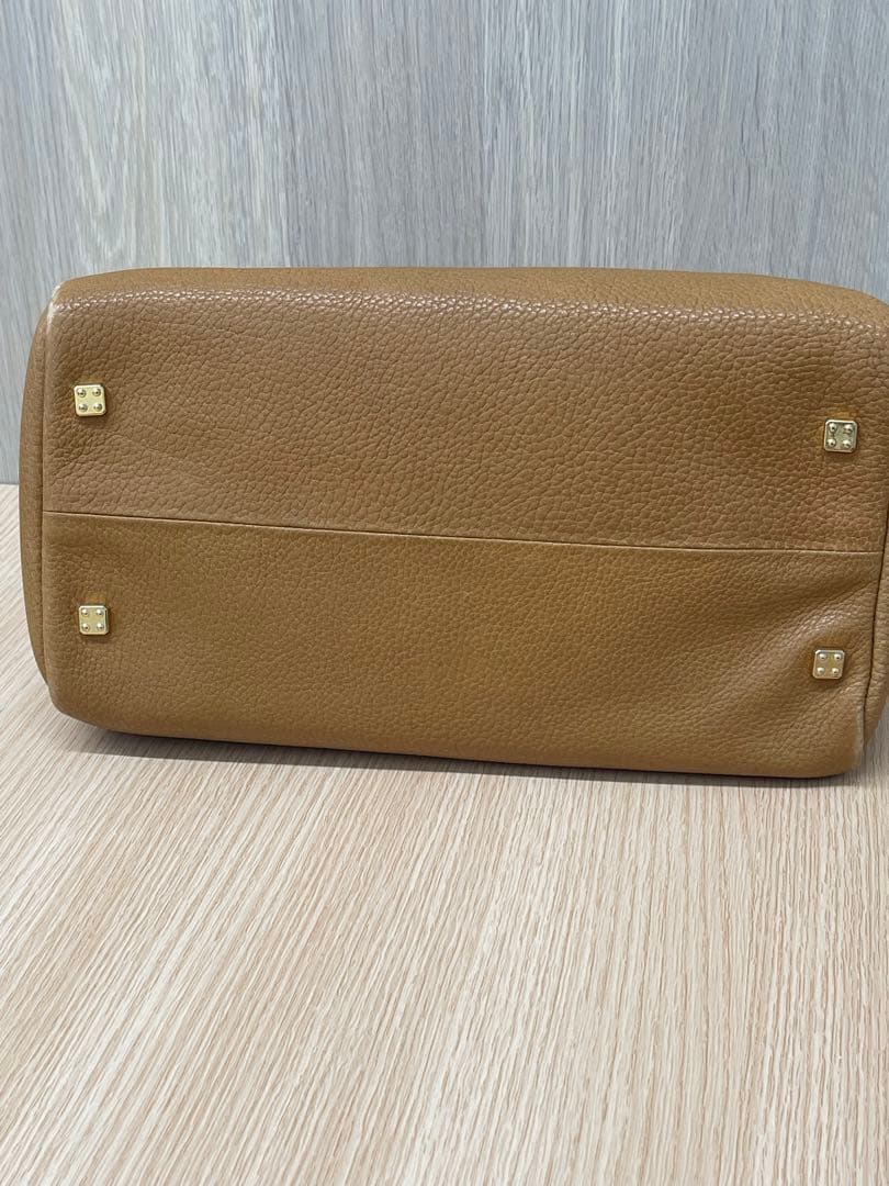 【LOEWE】ミニボストンバッグ　アナグラム　レザー　ブラウン　ヴィンテージ