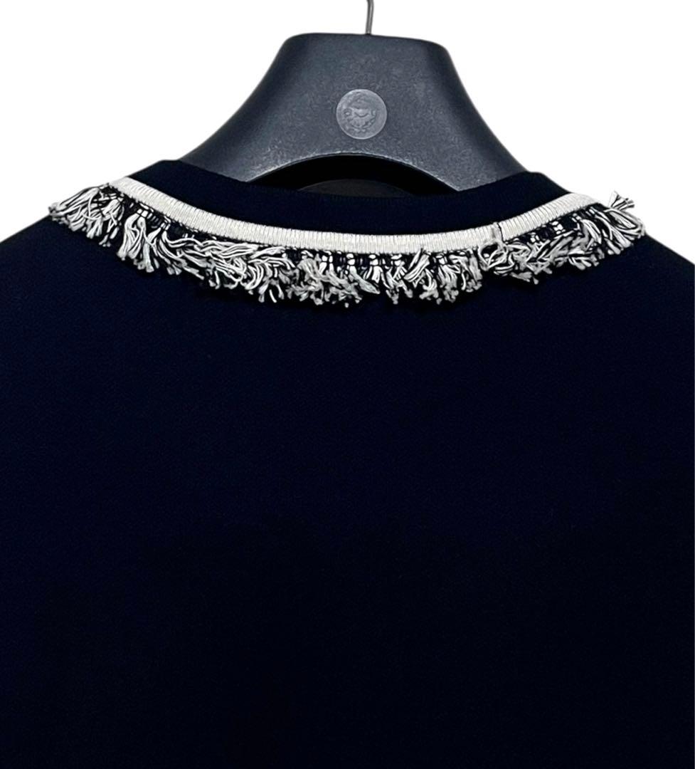 新品未使用　CORCOVADO ノースリーブニットワンピース　フリンジ　千鳥格子