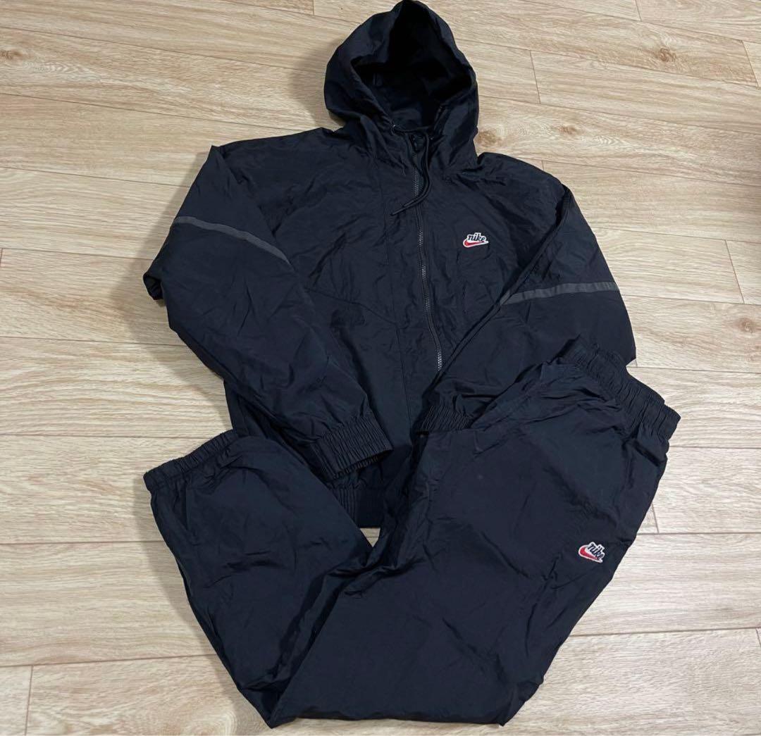 コムドットやまと着用 NIKE 中綿 ナイロン セットアップ L ブラック