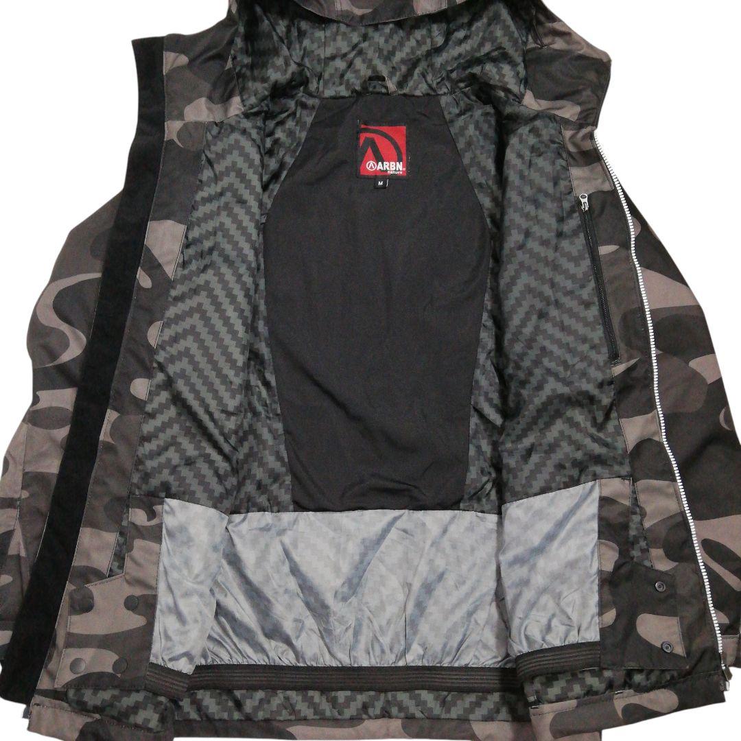 ARBN カモフラ 迷彩 メンズ スノボウェア ジャケット スノーボード グレー