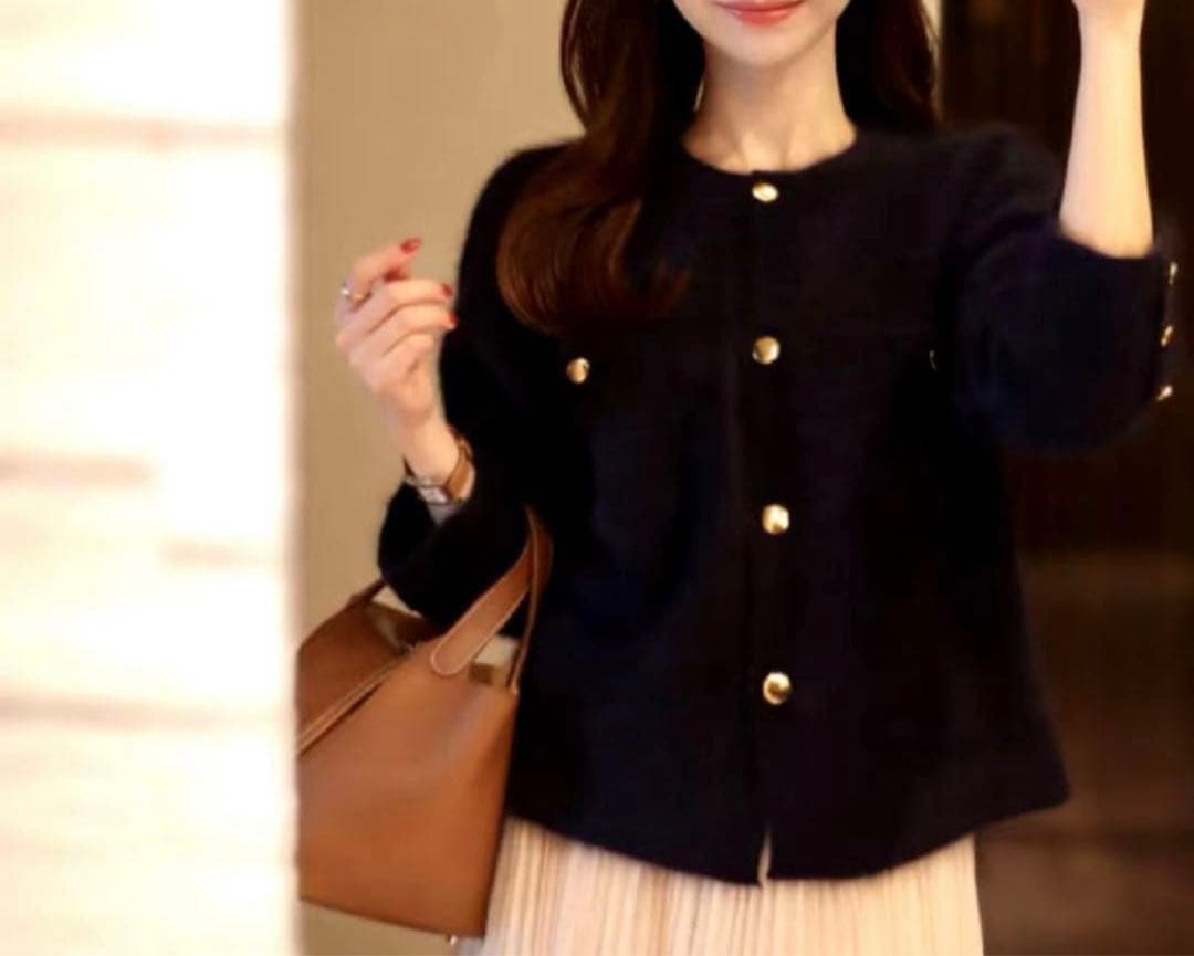 ユナイテッドアローズ　グリーンレーベル　ヘアリージャケットライクカーディガン