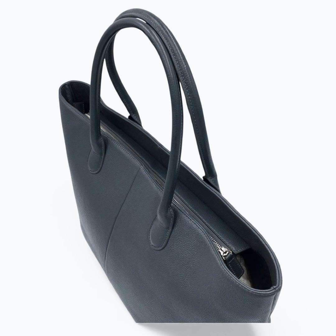 美品！ アデイインザライフ ユナイテッドアローズ レザートートバッグ グレー