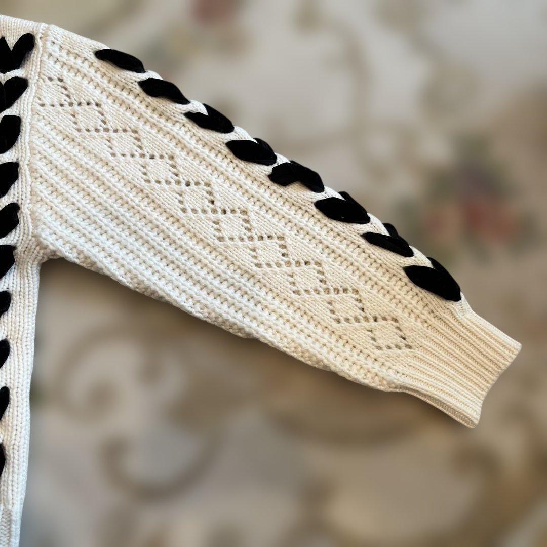 極美品　アルアバイル　ルルウィルビー リボンケーブルプルオーバー　ニット