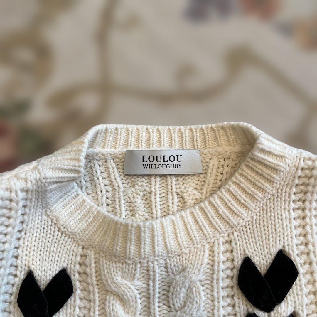 極美品　アルアバイル　ルルウィルビー リボンケーブルプルオーバー　ニット