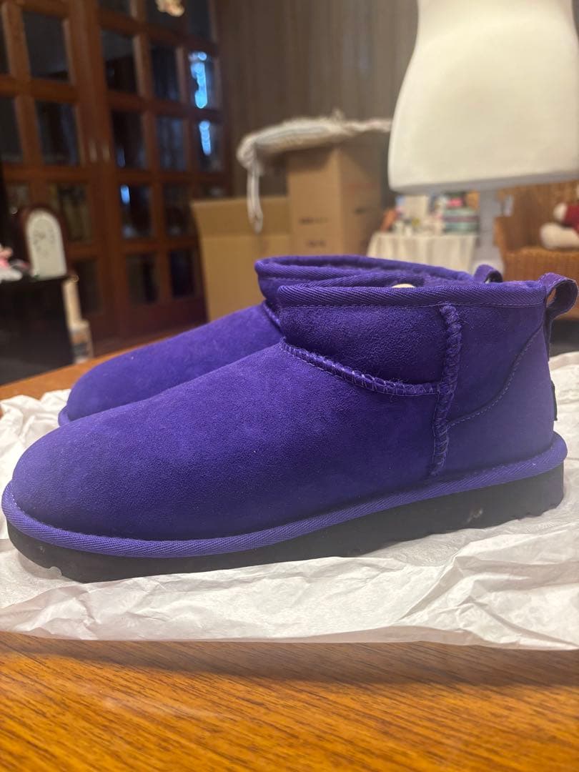 UGG 紫 ショートブーツ 25cm