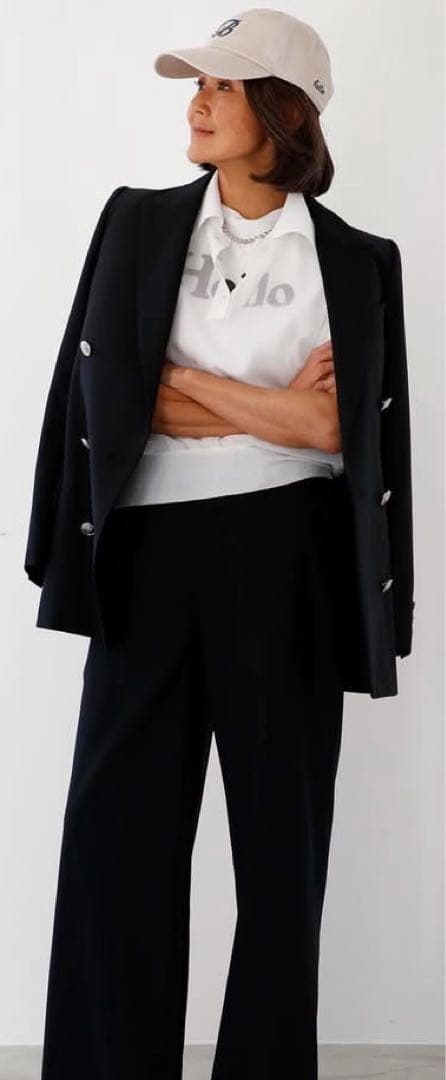 ショッパー布付！ MADISONBLUE ネイビーB刺繍キャップ