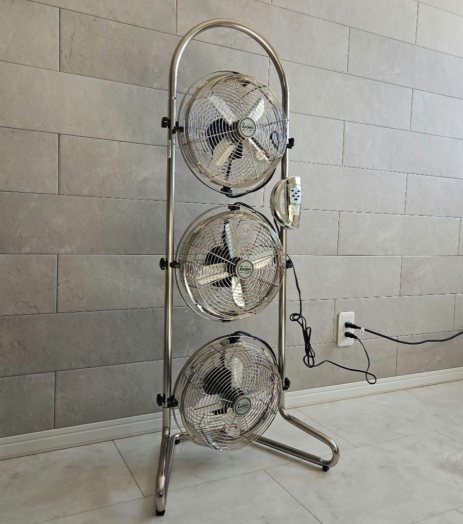 Pieria 3連タワー型メタルBox扇風機