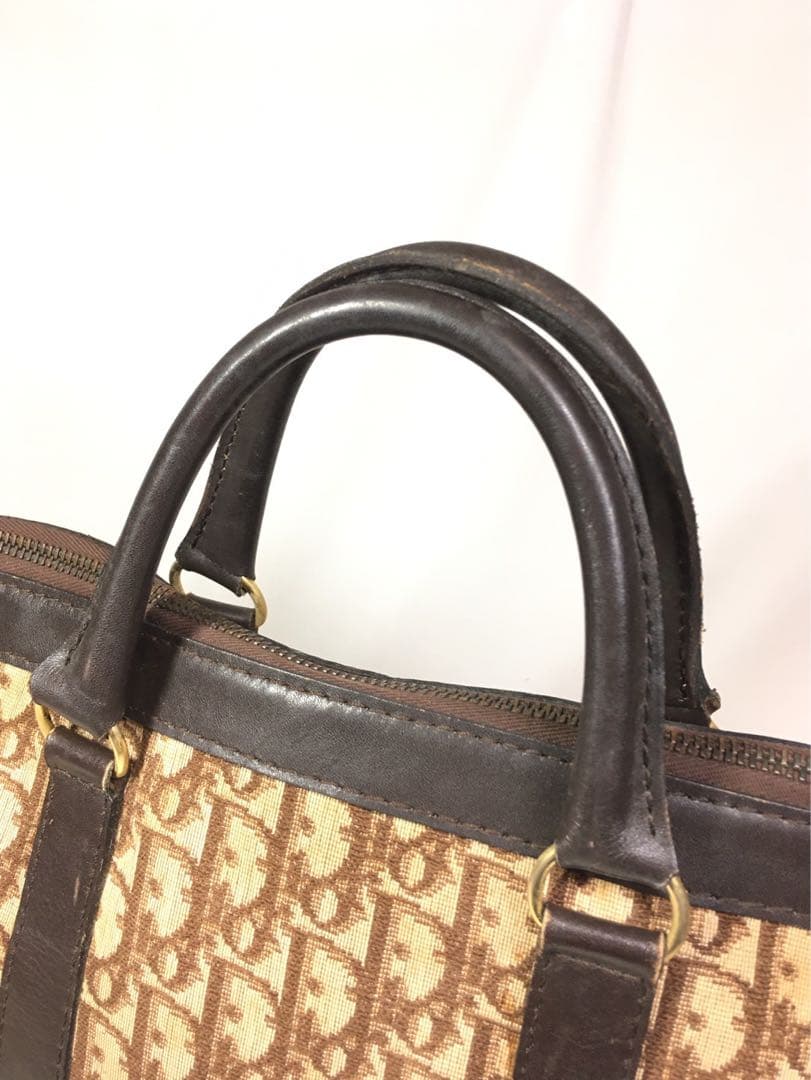 ディオール　ヴィンテージ　トロッター柄　ボストンバッグ　ハンドバッグ