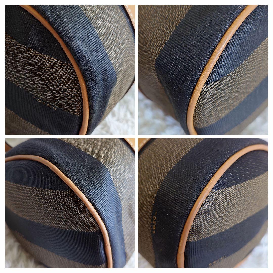 フェンディ ミニ ボストン ペカン柄 FF 型押しロゴ ハンドバッグ 男女兼用