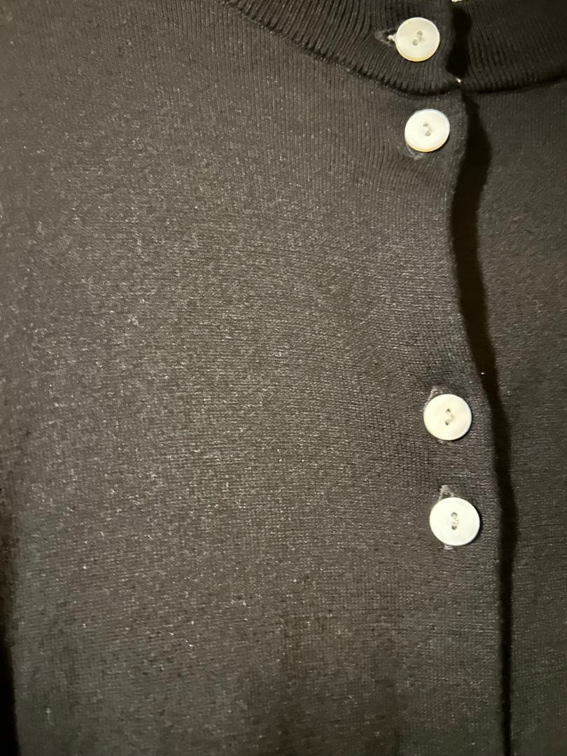 ENFOLD ROUND CARDIGAN 黒