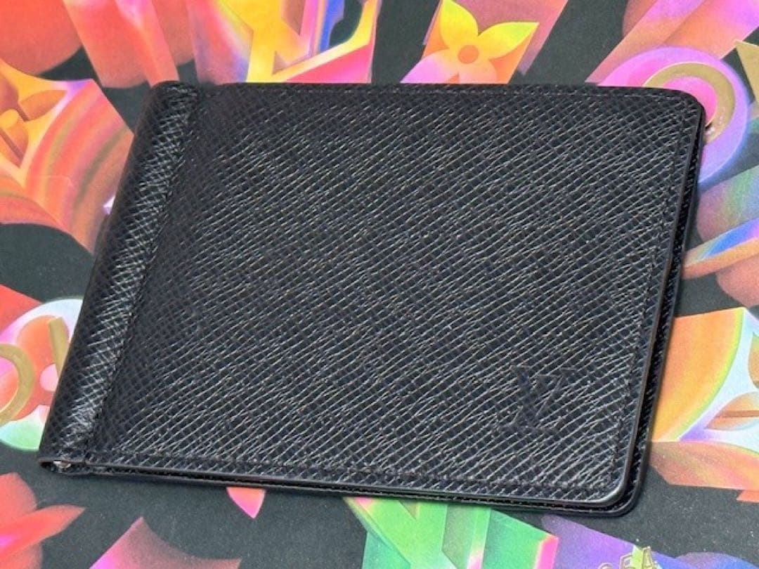 超極美品！ICチップ搭載 ルイヴィトン　パンス　マネークリップ付き財布　黒系